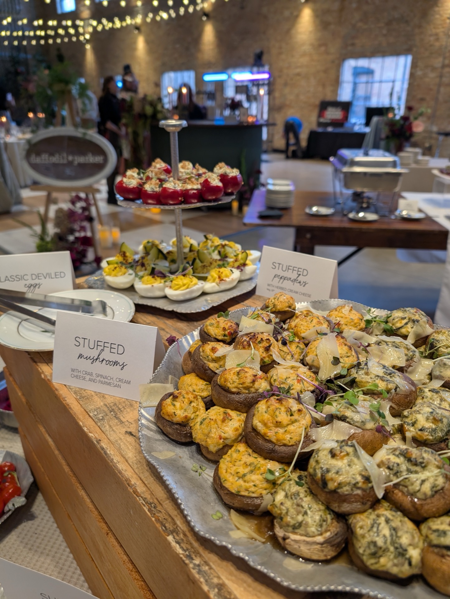 A catered event setup at Olbrich Botanical Gardens